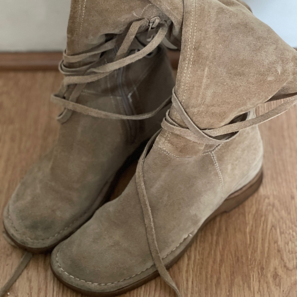 Aldo Women's Lace Up Tan Suede Boots